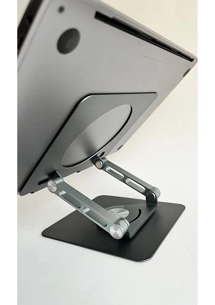 360 Derece Dönebilir Yükseltme Özellikli Sert Metal Soğutma Tasarımlı Tablet Tutucu Stand fiyatları