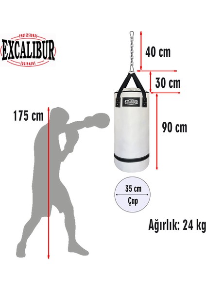 Polystar 90 x 35 cm Boks Kum Torbası Beyaz - Eldiven Hediyeli fiyatları