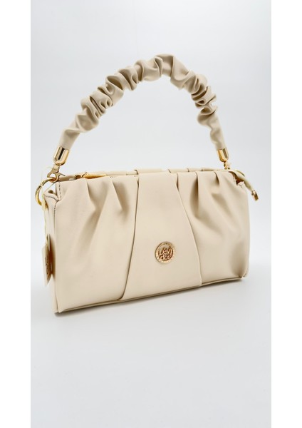 Krem Büzgü Detaylı El Çantası Orijinal Levid'or fiyatları