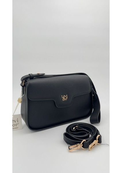 Siyah Ayarlanabilir Askılı Omuz Çantası Orijinal Levid'or indirimleri