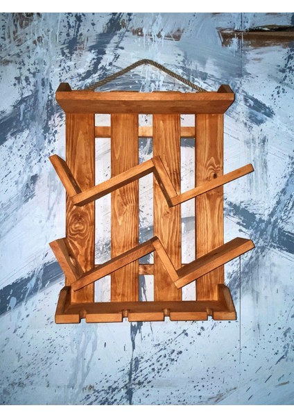 Ahşap Dekoratif Şarap ve Içecek Standı 55X40, Şık ve Kullanışlı Tasarım