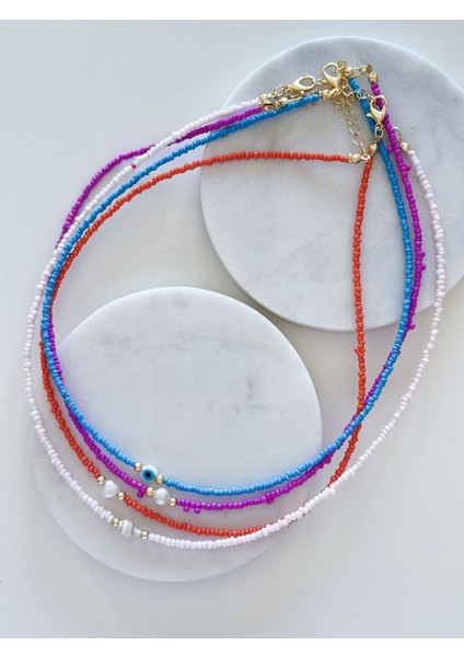 4lü Boncuk Kolye Kombini fiyatları