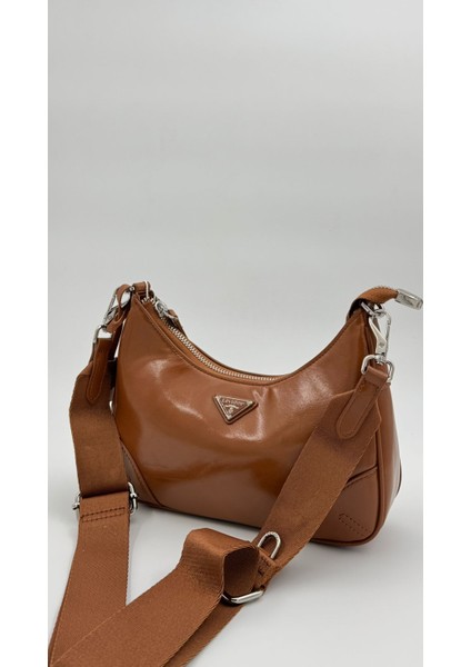 Kahve Mini Cüzdan Detaylı Omuz Çantası Orijinal Levid'or Premium