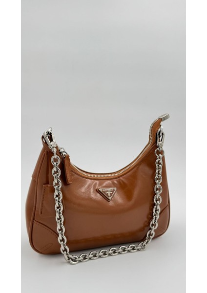 Kahve Mini Cüzdan Detaylı Omuz Çantası Orijinal Levid'or Premium