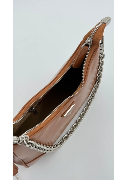 Kahve Mini Cüzdan Detaylı Omuz Çantası Orijinal Levid'or Premium