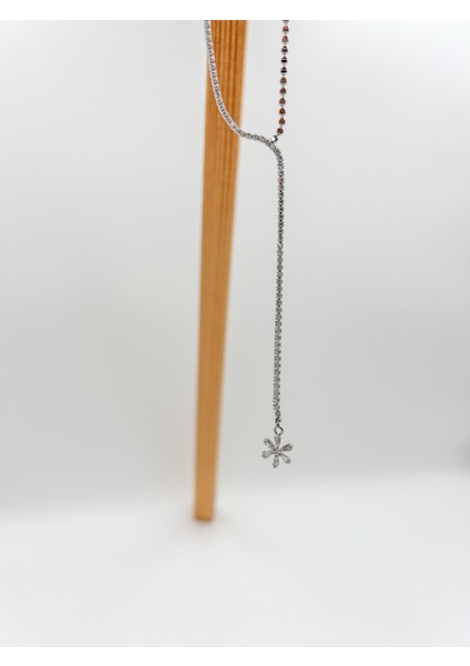 Fıora Zirkon Taşlı Çiçek Desenli Zarif Kolye- Kadın Hediyelik indirimleri