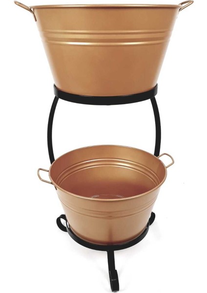 Çok Amaçlı 2 Katlı Metal Içecek Standı, Şık ve Dayanıklı Tasarım