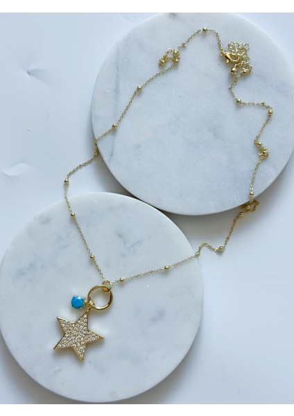 Mavi Charm Yıldız Kolye fiyatları