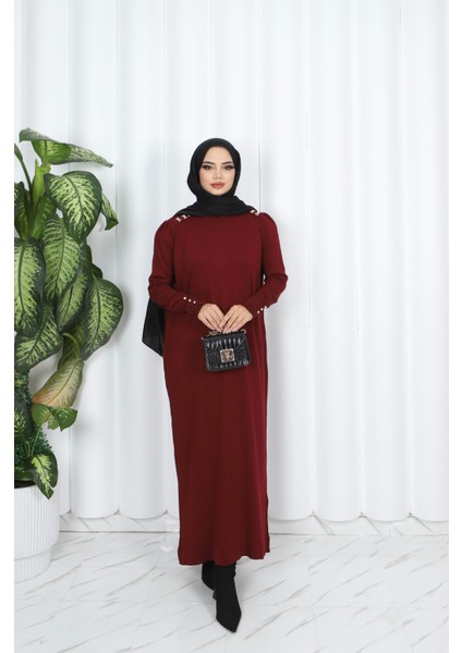 Incili Merserize Elbise