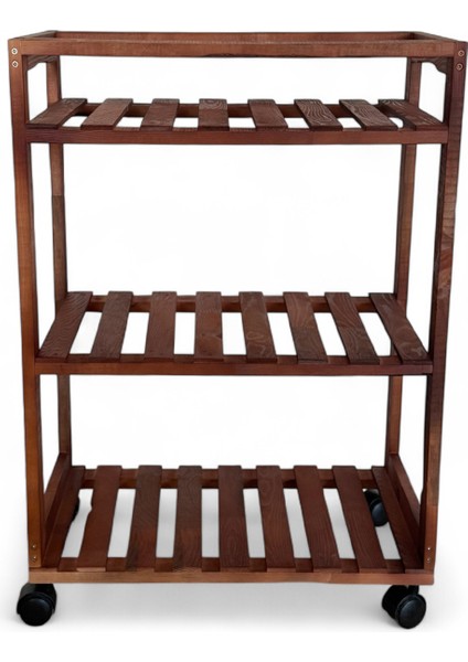 Ahşap Tekerlekli Servis Arabası, Şık ve Kullanışlı, Dayanıklı Tasarım fiyatları
