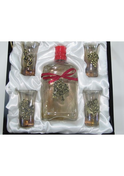 Şık Tasarımlı Bakır Işlemeli Şarap Seti, Zarif ve Kaliteli Ev Dekoru Seçeneği