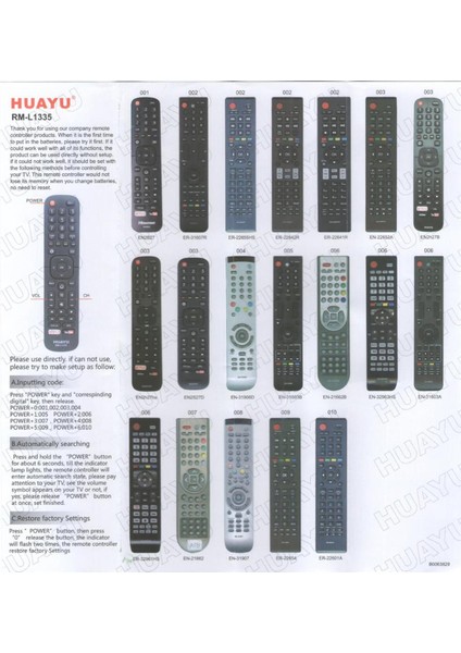 Turuncu Huayu RM-L1335 Evrensel Kumanda Netflix ve Youtube Uyumlu fiyatları
