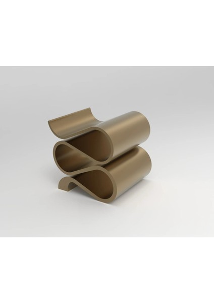 4 Şişe Kapasiteli Dekoratif Bronz Şarap Şişesi Standı