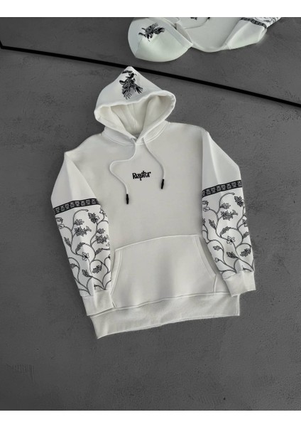 Raptor Kartal Kapüşonlu Sweat - Siyah Beyaz Kartal Oversıze Sweat modelleri