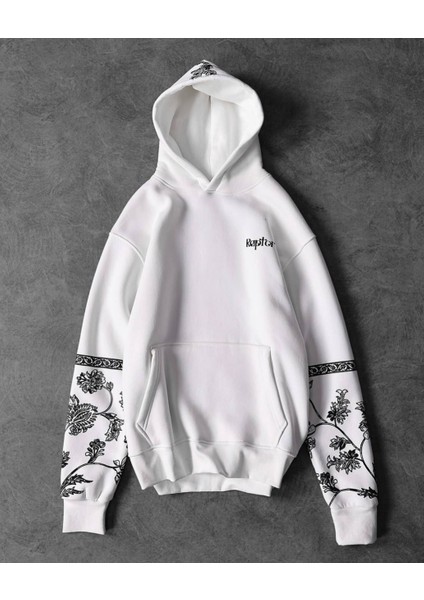 Raptor Kartal Kapüşonlu Sweat - Siyah Beyaz Kartal Oversıze Sweat indirimleri