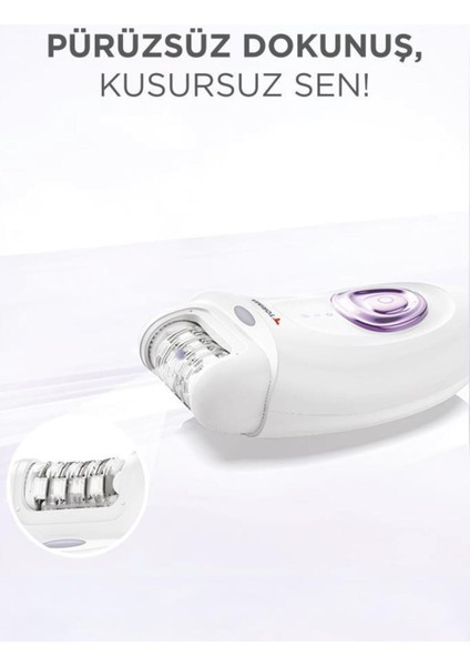 Şarjlı 2'li Tüm Vücut Epilatör Beyaz, Rahat ve Pratik Kullanıma Uygun fırsatları