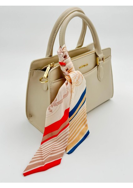 Krem Fular Askı Süslü Omuz Çantası Orijinal Levid'or Premium fiyatları