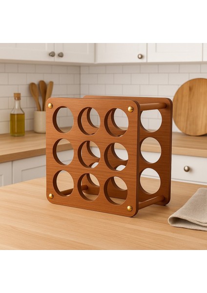 Ahşap Şişe Standı, Dekoratif ve Şık Düzenleyici, Ev ve Ofis Kullanımı Için Ideal modelleri