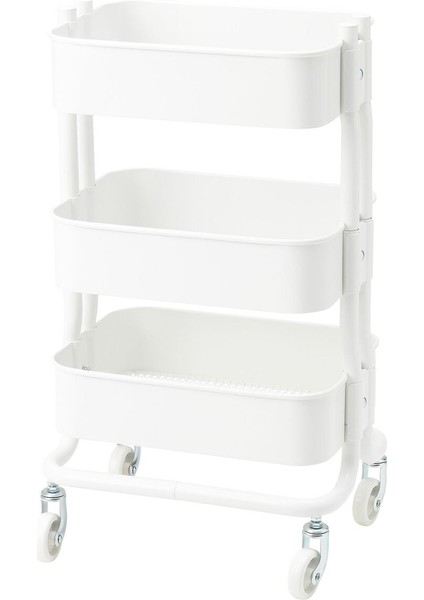 Beyaz Servis Arabası 38X28X65 Cm, Şık ve Pratik Kullanım Için Uygun fiyatları