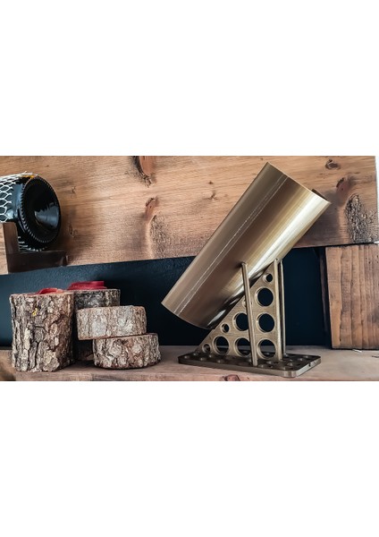 Bronz Renkli Şaraplık, Şık ve Zarif Tasarım, Dekoratif Ürün