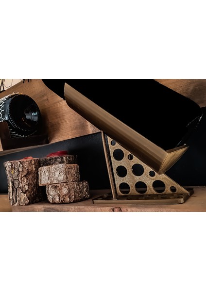 Bronz Renkli Şaraplık, Şık ve Zarif Tasarım, Dekoratif Ürün fırsatları