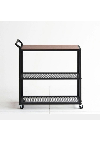 Şık Siyah Metal Telli Servis ve Sunum Arabası, Pratik ve Dayanıklı Tasarım fiyatları