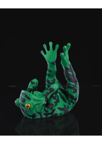 Çizgili Kurbağa Figürlü Şarap Tutacağı, Şık ve Dekoratif Tasarım