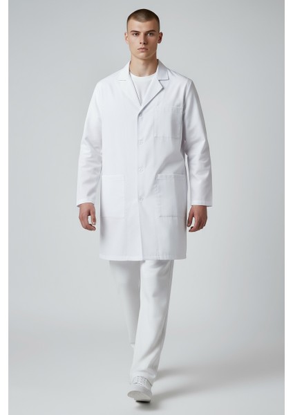 Bozkarmedikal Doktor Hemşire Önlüğü %100 Pamuklu, Cırt Cırtlı, Konforlu ve Dayanıklı Beyaz Uniforma Bayan Erkek Beyaz indirimleri