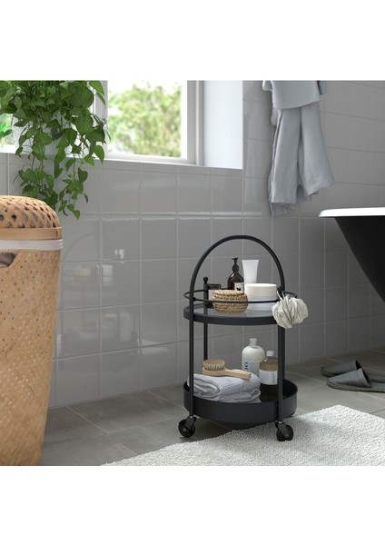 Siyah Banyo Servisi Arabası, 55X35 Cm, Şık ve Kullanışlı Tasarım fiyatları