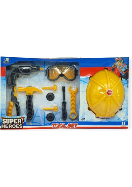 Meslek Setleri - Baretli Tamir Seti 11 Parça - Sarı (Lisinya) modelleri