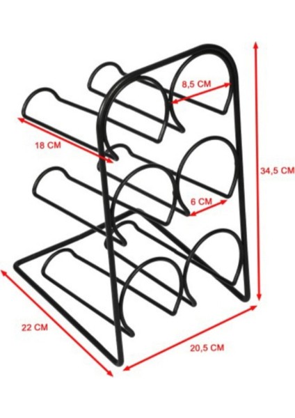 6 Raflı Metal Şaraplık, Şık ve Fonksiyonel Saklama Çözümü