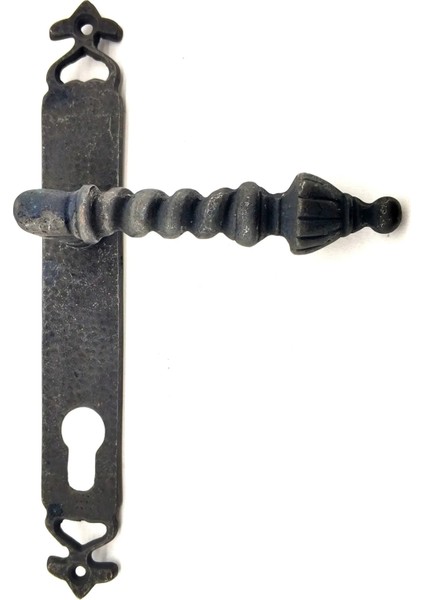 Antika Tarz Dekoratif Pirinç Burma Yale Kapı Kolu - 247X35 Mm, Oksit