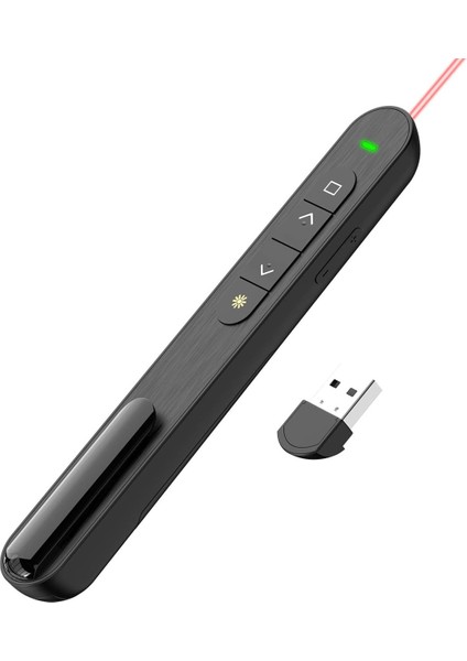 Kablosuz Lazer Sunum Kalemi Siyah, Kolay Kullanım ve Taşınabilirlik