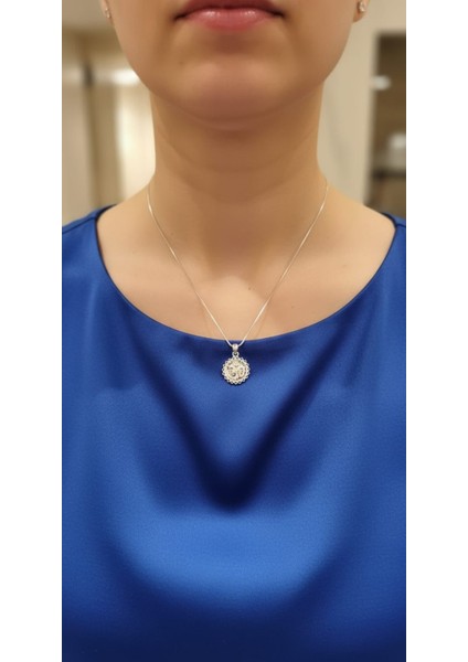 925 Ayar Gümüş Telkari Om (Aum) Sembolü Minimal Kolye Ucu - Yoga Meditasyon Takısı