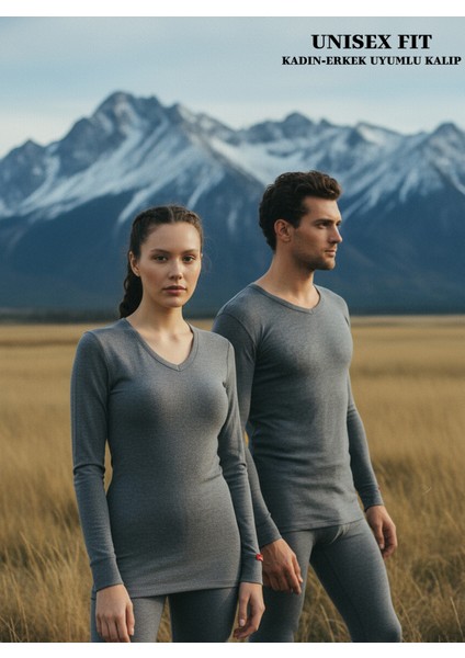 Arctic Uzun Kol V Yaka Unisex Termal Içlik "kayak Outdoor ve Günlük Kış Kullanımı Için"