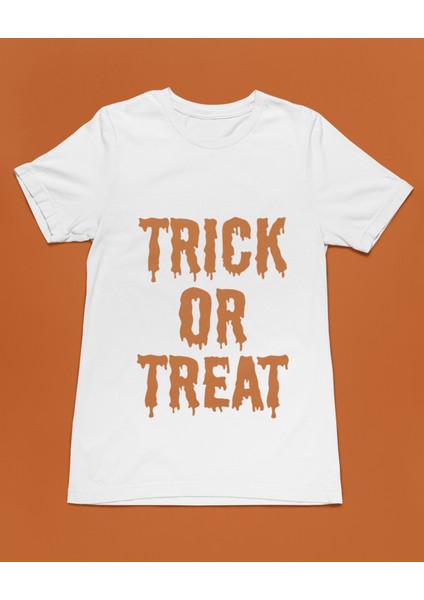Trick Or Treat Turuncu Unisex Tişört T-Shirt fiyatları
