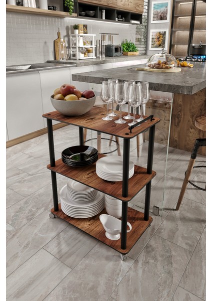 Servis Arabası, Madan Ceviz, Dayanıklı ve Şık Taşıma Aracı