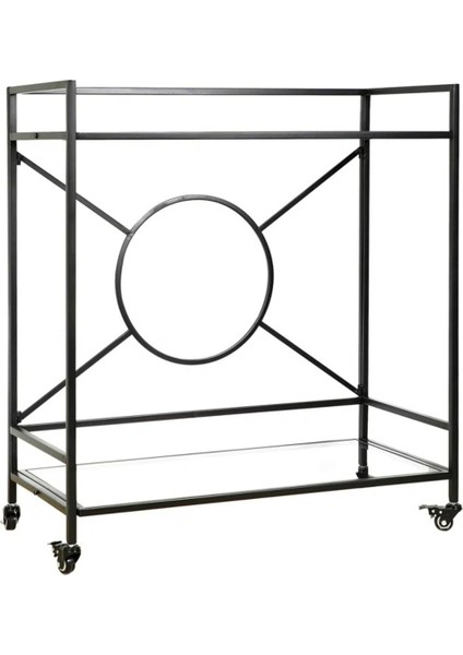 Şık Siyah Bar Servis Arabası, Sunum ve Hizmet Için Uygun Seçenek