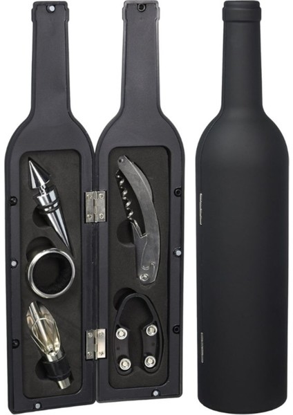 5 Parça Çelik Şişe Açacağı Seti, Dekoratif Kılıf ile Şık Hediye Alternatifi indirimleri