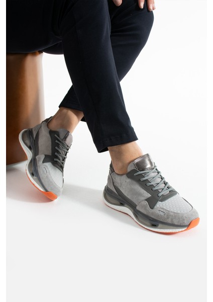 Piramita Süet Hakiki Deri Erkek Sneakers