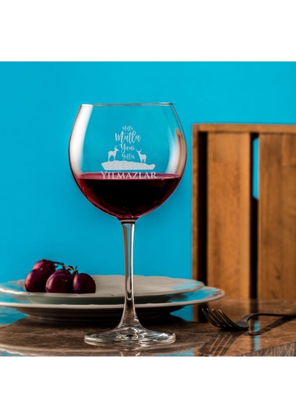 Aileye Özel Yeni Yıl Kutlaması Şarap Kadehi Seti, Şık ve Özel Tasarım