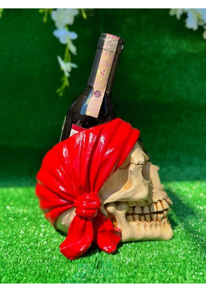 El Boyaması Korsan Figürlü Polyester Kuru Kafa Şaraplık Ev Dekorasyonu modelleri