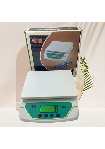 TS-500 Dijital Terazi - LCD Ekran, Dara Alma, Sayım Fonksiyonlu, Yüksek Hassasiyetli Tartım Cihazı