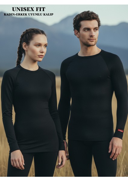 Arctic Uzun Kol Yuvarlak Yaka 2. Seviye Unisex Termal Içlik "outdoor Kayak ve Günlük Kış Kullanımı Için"