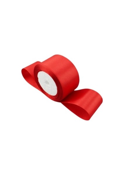Saten Kurdele 6 cm Kırmızı 2 Metre