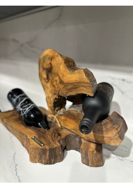 El Yapımı Doğal Ceviz Ağacından Şaraplık, Şık ve Dayanıklı Tasarım modelleri