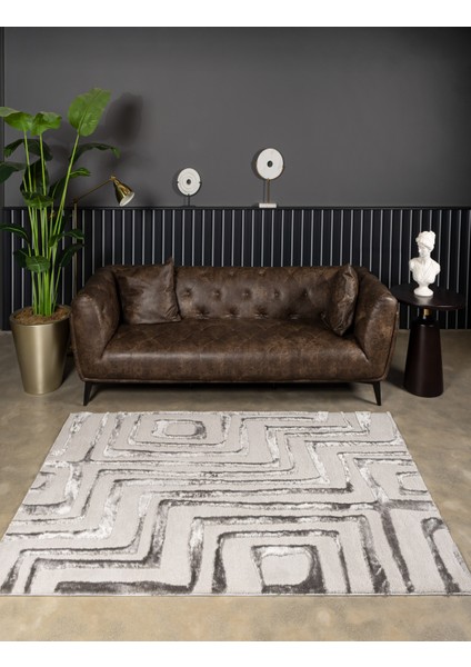 Cozy Czy-03 Modern Geometrik Desenli Toz Vermez Yumuşak Dokulu Gri Makine Halısı – Salon, Yolluk, Yatak Odası, Mutfak, Çocuk Odası Için Uygun Czy-03 fiyatları