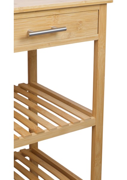 Bambu Çekmeceli Tekerlekli Mutfak Servis Arabası, Şık ve Fonksiyonel Tasarım modelleri