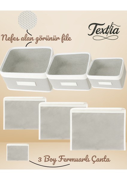 6'lı Bebek Bakım Çantası Hastane Çıkış Doğum Çantası ,organizer Set / Gri fırsatları