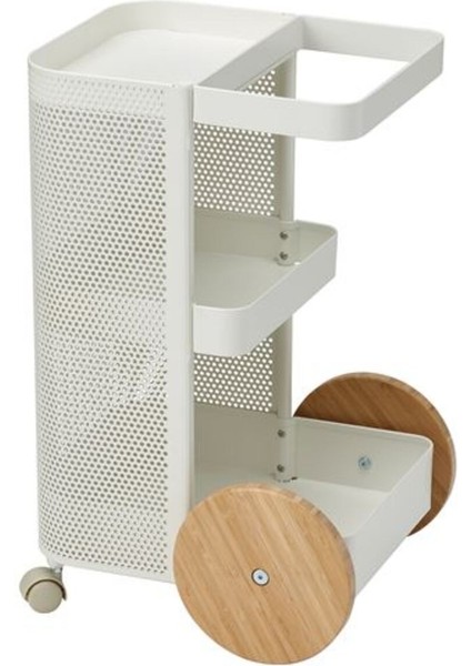 Beyaz Tekerlekli Servis Sehpası 42X39X65 Cm, Şık ve Kullanışlı Tasarım fiyatları